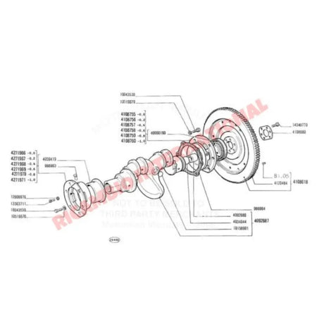 Front Main Bearing Bolt & Washer - Classic Fiat 500,126 - Mechanical & Engine Parts