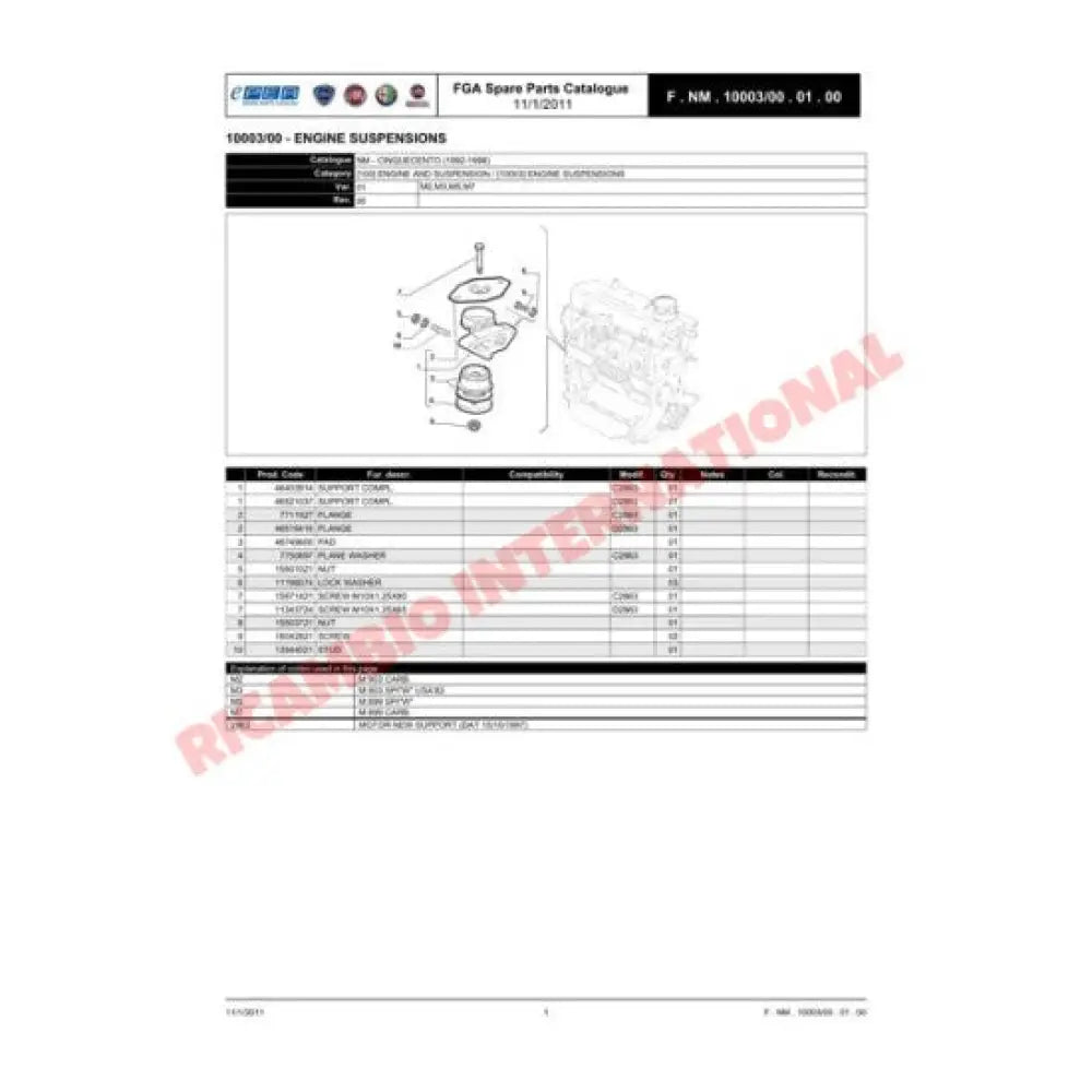 Front Mount/Mounting - Fiat Cinquecento & Seicento - Engine Parts
