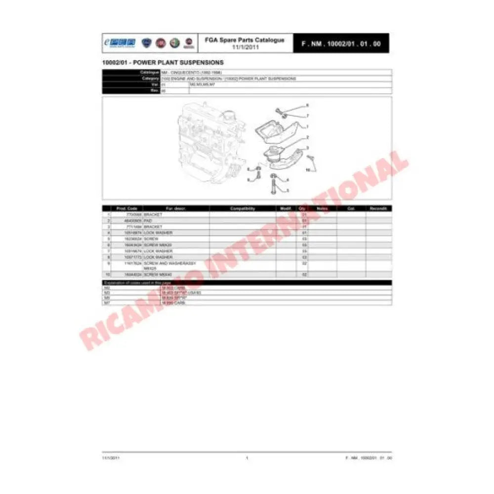 Front Mount/Mounting - Fiat Cinquecento & Seicento - Engine Parts