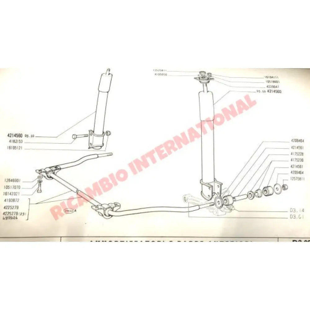 Front Outer Anti-Roll Bar Bush Kit - Fiat 130 - Bushes & Silent Blocks