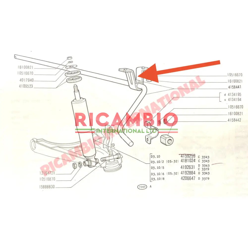 Front Outer Stabiliser Bracket - Fiat 124 125 - Suspension Parts