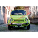 Front Polished Chrome ’my car’ Badge & Clips - Classic Fiat 500 by Francis Lombardi - Front Badges