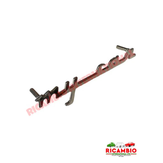 Front Polished Chrome ’my car’ Badge & Clips - Classic Fiat 500 by Francis Lombardi - Front Badges