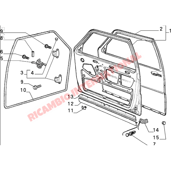Front Rear Door Seal - Fiat Croma Lancia Thema - Gaskets and Seals