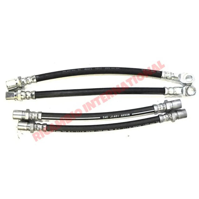 Front & Rear Flexible Brake Hose Kit - Classic Fiat 500,126 - Brakes & Associated Items