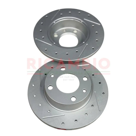 Front/Rear VENTED Brake Disc Kit (2) - Fiat 850,900,124 125,127,128,131,132,Strada,Ritmo,Classic Panda,Uno,X19