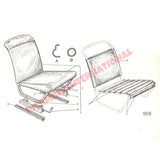Front Seat Back Vinyl Support - Classic Fiat 500 - Interior Trim