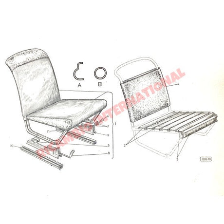 Front Seat Back Vinyl Support - Classic Fiat 500 - Interior Trim