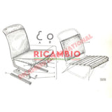 Front Seat Back Vinyl Support - Classic Fiat 500 - Interior Trim