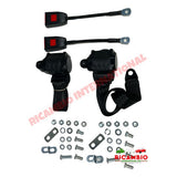 Front Seat Belt Kit Automatic (BLACK) - Lancia Fulvia - Lancia Fulvia Interior Parts