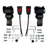 Front Seat Belt Kit Automatic - Classic Fiat 500 126 600 850 900 - Grey - Classic Fiat 500 Parts & Spares