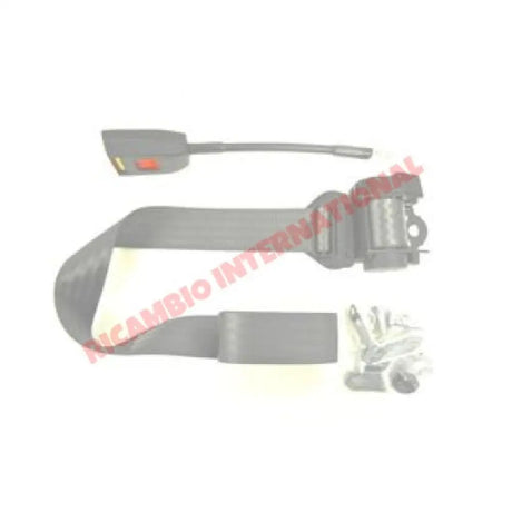 Front Seat Belt Kit Automatic (GREY) - Classic Fiat 500 126 600 850 900 - Classic Fiat 500 Parts & Spares