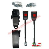 Front Seat Belt Kit Static (GREY) - Classic Fiat 500 126 600 850 900 - Classic Fiat 500 Parts & Spares