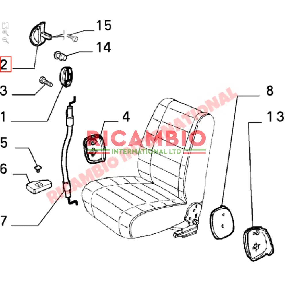 Front Seat Opening Handle & Trim - Classic Fiat Panda Uno Cinquecento - Accessories