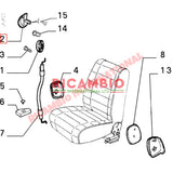 Front Seat Opening Handle & Trim - Classic Fiat Panda Uno Cinquecento - Accessories