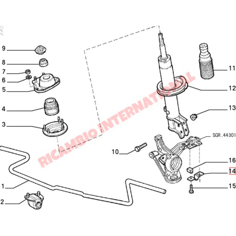 Front Shock Absorber Buffer - Fiat Uno - Steering - Shaft and Suspension Parts