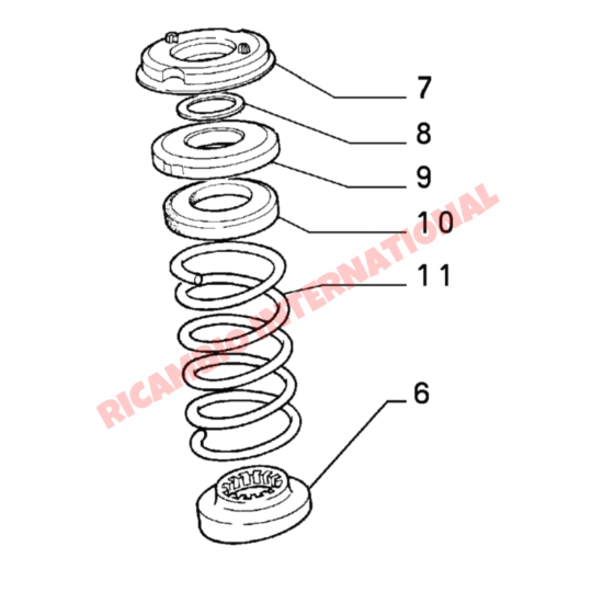 Front Shock Absorber Mounting Bearing - Classic Fiat Panda,New Panda,Uno,Strada/Ritmo Autobianchi A112,Lancia Y10