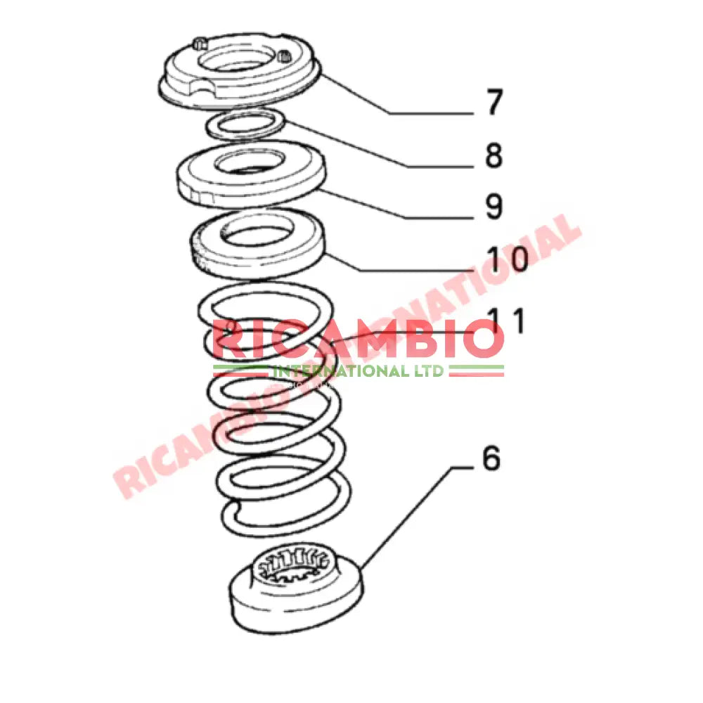 Front Shock Absorber Mounting Bearing - Classic Fiat Panda,New Panda,Uno,Strada/Ritmo Autobianchi A112,Lancia Y10