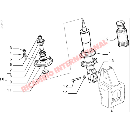 Front Shock Absorber Rubber Bump Stop - Classic Fiat Panda - Suspension and Related Parts