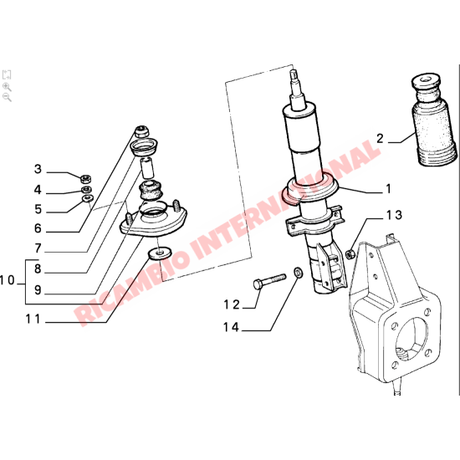 Front Shock Absorber Rubber Bump Stop - Classic Fiat Panda - Suspension and Related Parts