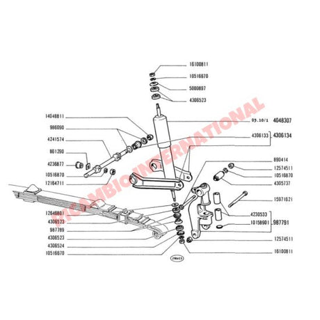 Front Shock Absorber Rubber Bush Washer & Nuts Kit - Classic Fiat 500 126 - Bushes - Mounts and Silent Blocks