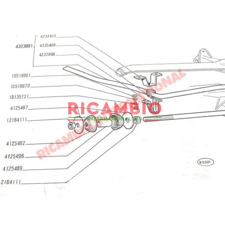 Front Stabiliser Bar Bush Kit (2 piece) - Fiat Regata,125,132 - Suspension Parts