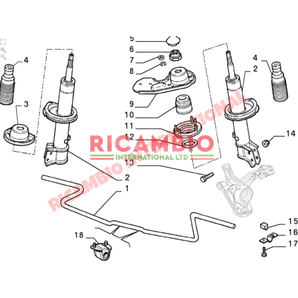 Front Stabiliser Bar Mounting & Bush - Fiat Uno - Steering - Shaft and Suspension Parts