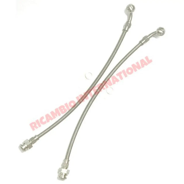 Front Stainless Steel Braided Brake Hose Kit - Fiat 600 - Brake Parts and Components