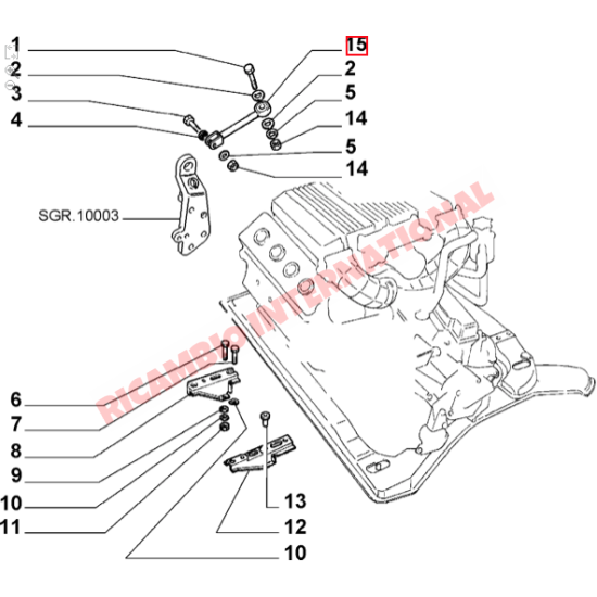 Front Subframe Suspension Rod - Fiat Croma & Lancia Thema - Suspension and Steering