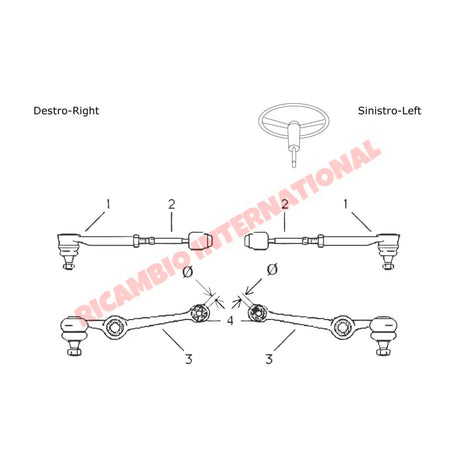 Front Suspension Arm (10mm BOLT) - Fiat 128,Strada,Ritmo,Regata - Steering - Shaft & Suspension