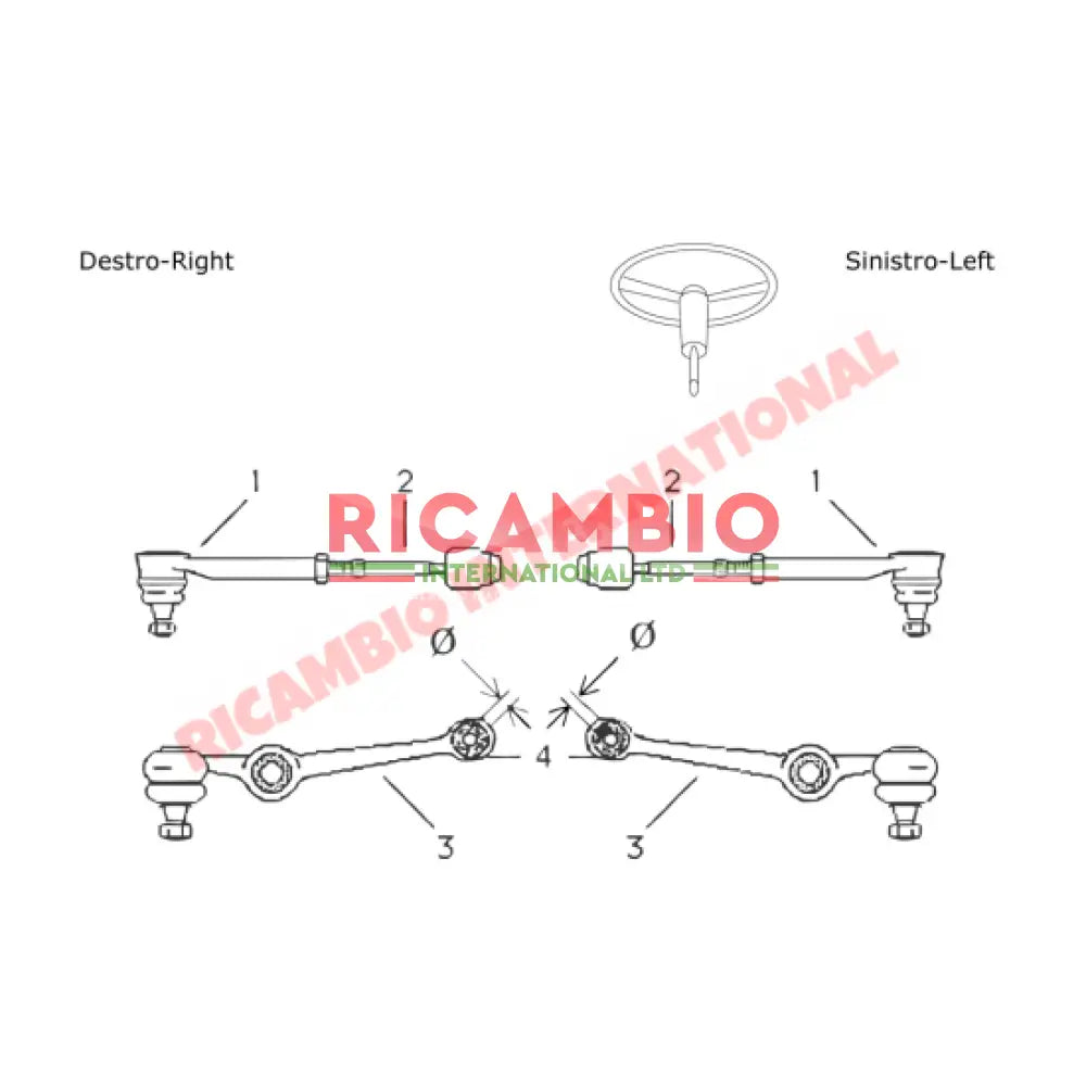 Front Suspension Arm (8mm BOLT) - Fiat 128 Autobianchi A112 - Suspension