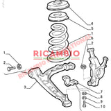 Front Suspension Arm Bracket & Bolts - Fiat Cinquecento,Seicento - Steering - Shaft & Suspension