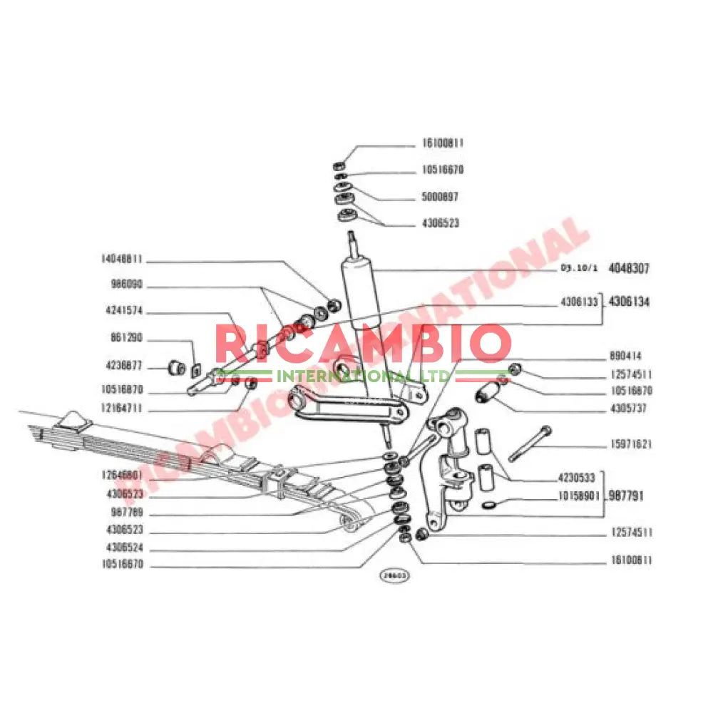 Front Suspension Arm Wishbone Kit - Classic Fiat 500 126 - Suspension