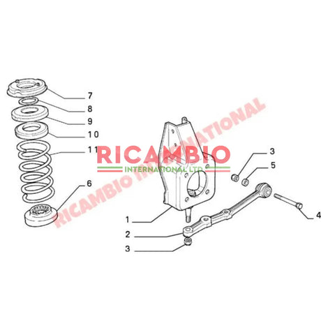 Front Suspension Ball Joint & Bracket - Classic Fiat Panda Lancia Y10 - Suspension and Related Parts