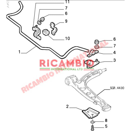 Front Suspension Support Plate - Fiat Cinquecento,Seicento - Steering - Shaft & Suspension