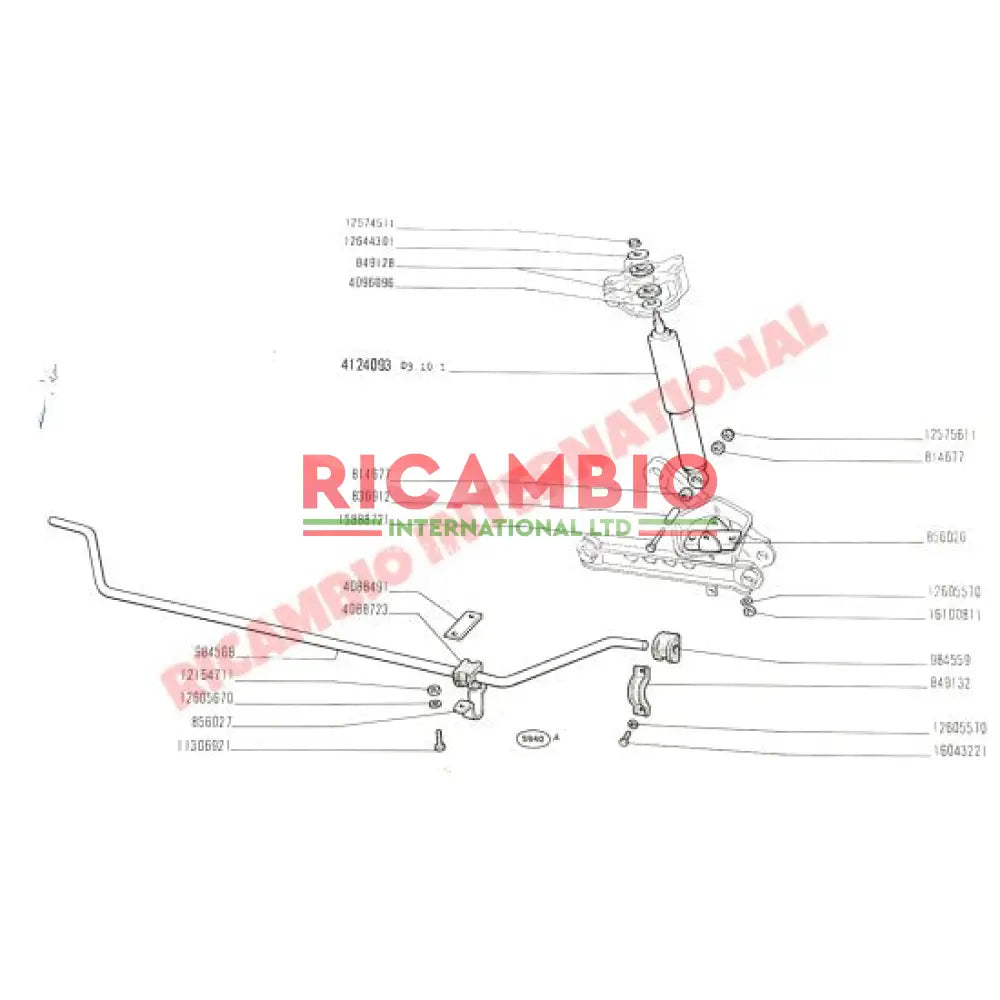 Front Sway Bar Bush - Fiat 600Multipla/T,850T,1100,1200,1500 - Bushes & Silent Blocks