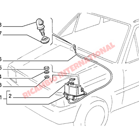 Front Washer Jet Bush - Classic Fiat Panda - Wiper - Washer & Associated Parts