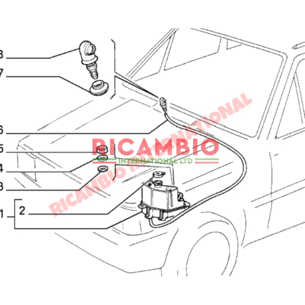 Front Washer Jet Bush - Classic Fiat Panda - Wiper - Washer & Associated Parts