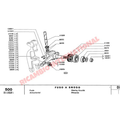 Front Wheel Bearing C-Clip - Classic Fiat 500 126 - Classic Fiat 500 Parts & Spares