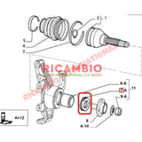 Front Wheel Bearing Hub Locking Ring - Fiat 127 Autobianchi A112 Lancia A112 - Axles - Shafts - Joints and Couplings