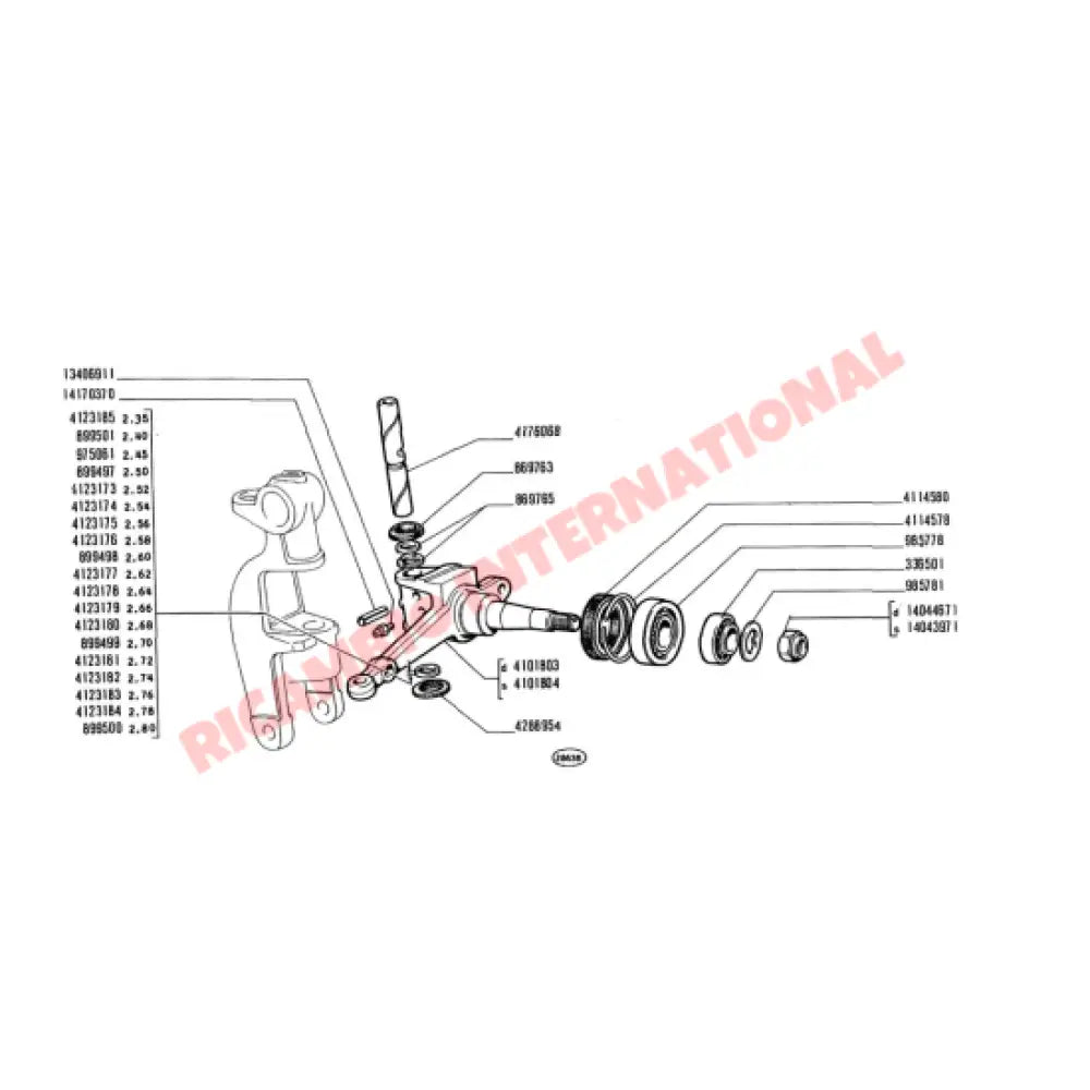 Front Wheel Bearing Kit (Budget) - Classic Fiat 500 & 126 - Bearings