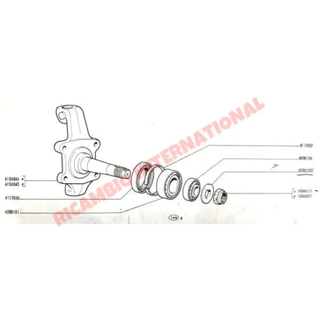 Front Wheel Bearing Kit - Fiat 124 - Suspension Parts