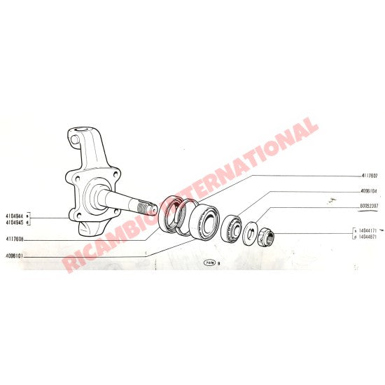 Front Wheel Bearing Kit - Fiat 125,132,Argenta - Axles - Shaft - Joints and Couplings