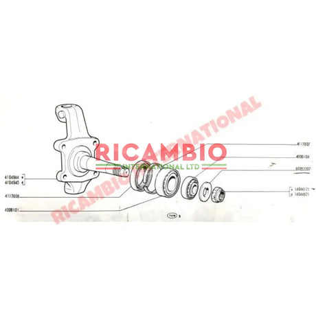 Front Wheel Bearing Kit - Fiat 1300,1500,2300,Dino - Axles - Shaft - Joints and Couplings