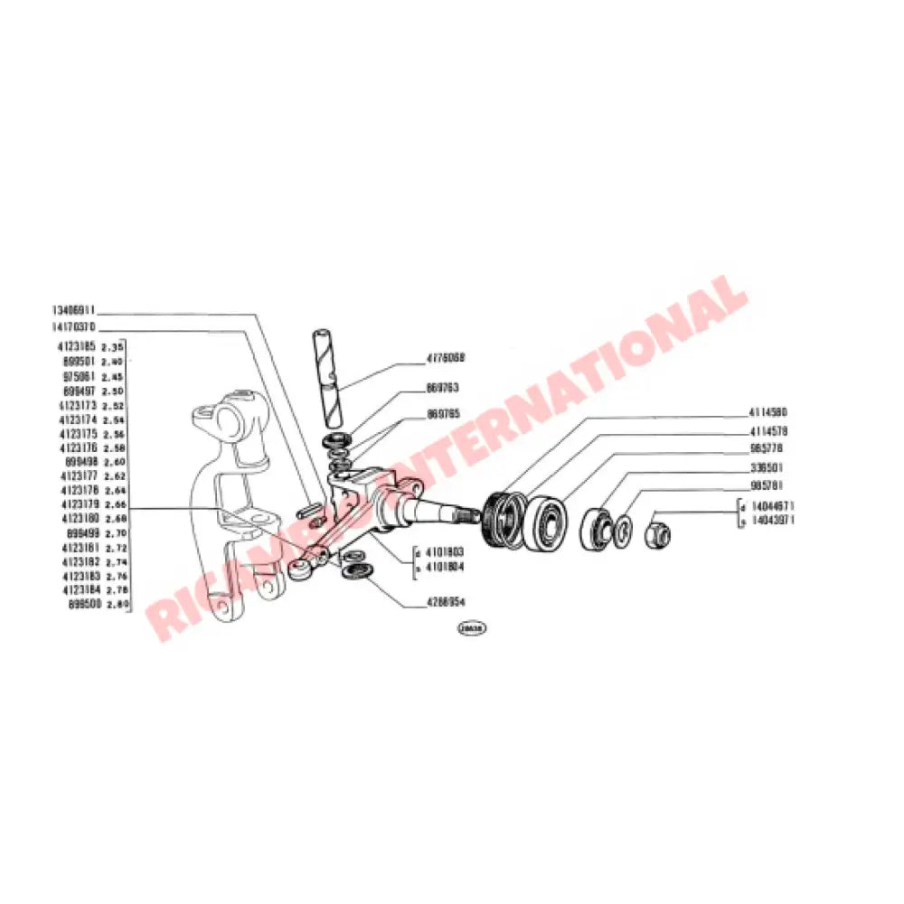 Front Wheel Bearing Kit (ORIGINAL) - Classic Fiat 500 126 600 850 - Classic Fiat 500 Parts & Spares