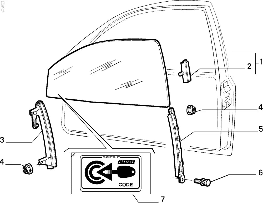 Front Window Guide - Fiat Tipo,Tempra
