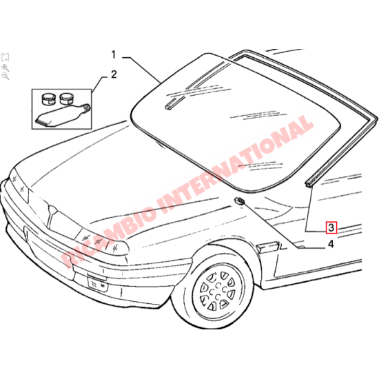 Front Windscreen Seal - Lancia Delta Dedra - Lancia Delta Integrale