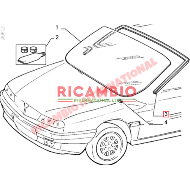Front Windscreen Seal - Lancia Delta Dedra - Lancia Delta Integrale