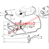 Front Windscreen Washer Jet - Fiat Punto MK2 New Panda Doblo Ducato Bravo Brava Marea - Wiper - Washer & Associated