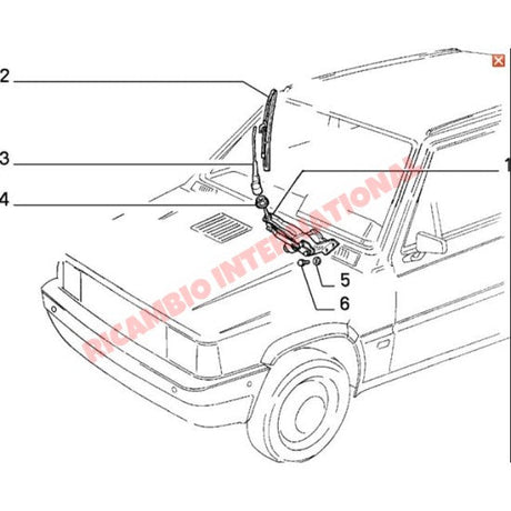 Front Wiper Arm (LHD) - Classic Fiat Panda - Wiper - Washer & Associated Parts